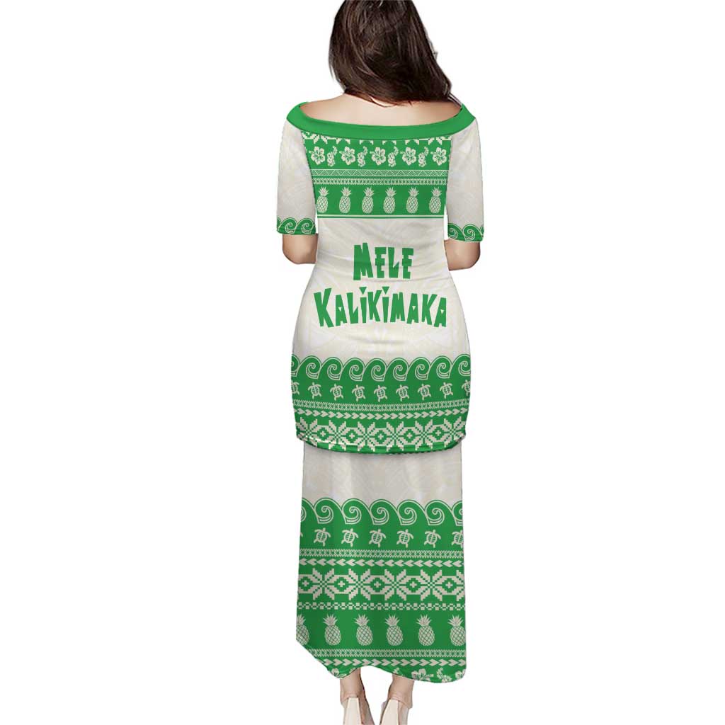 Green Mele Kalikimaka Hawaii Puletasi Funny Ho Ho Ho Santa Shaka - Polynesian Pride