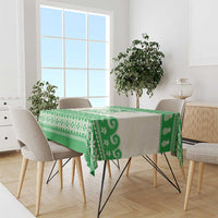 Green Mele Kalikimaka Hawaii Tablecloth Funny Ho Ho Ho Santa Shaka - Polynesian Pride