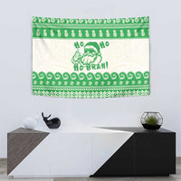 Green Mele Kalikimaka Hawaii Tapestry Funny Ho Ho Ho Santa Shaka LT14 - Polynesian Pride