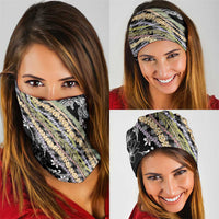 Black Palaka Hawaii Leis Neck Gaiter Hawaiian-plaid Elegant Tropical Vibes - Polynesian Pride