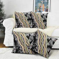 Black Palaka Hawaii Leis Pillow Cover Hawaiian-plaid Elegant Tropical Vibes LT14 - Polynesian Pride