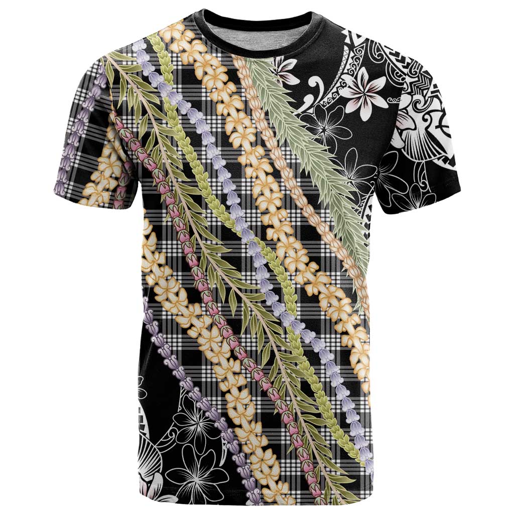 Black Palaka Hawaii Leis T Shirt Hawaiian-plaid Elegant Tropical Vibes - Polynesian Pride