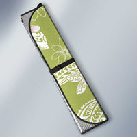 Green Palaka Hawaii Leis Auto Sun Shade Hawaiian-plaid Elegant Tropical Vibes - Polynesian Pride