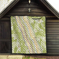 Green Palaka Hawaii Leis Quilt Hawaiian-plaid Elegant Tropical Vibes - Polynesian Pride