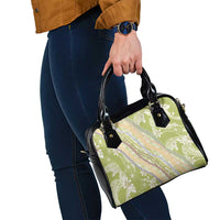 Green Palaka Hawaii Leis Shoulder Handbag Hawaiian-plaid Elegant Tropical Vibes - Polynesian Pride
