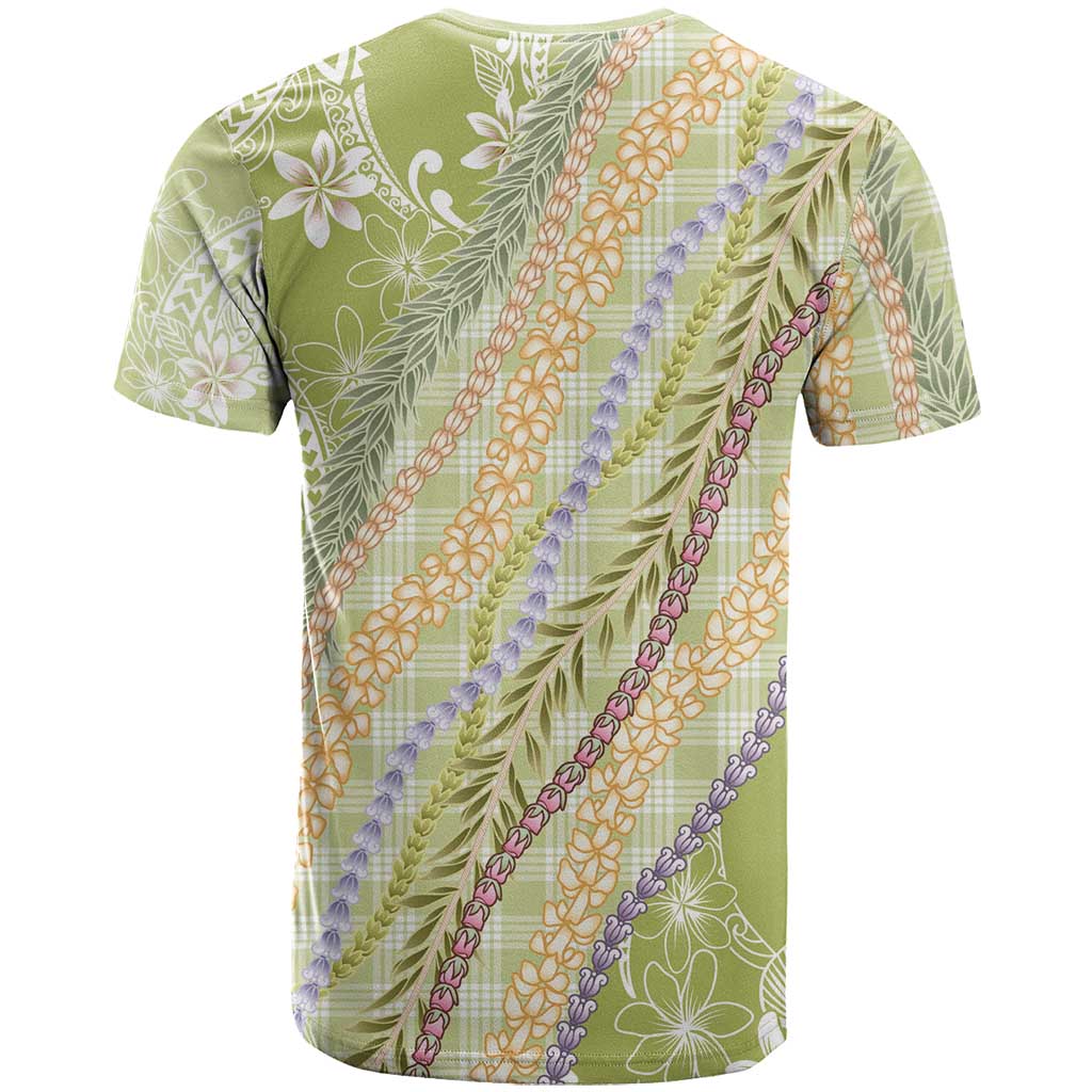 Green Palaka Hawaii Leis T Shirt Hawaiian-plaid Elegant Tropical Vibes - Polynesian Pride