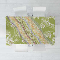 Green Palaka Hawaii Leis Tablecloth Hawaiian-plaid Elegant Tropical Vibes - Polynesian Pride