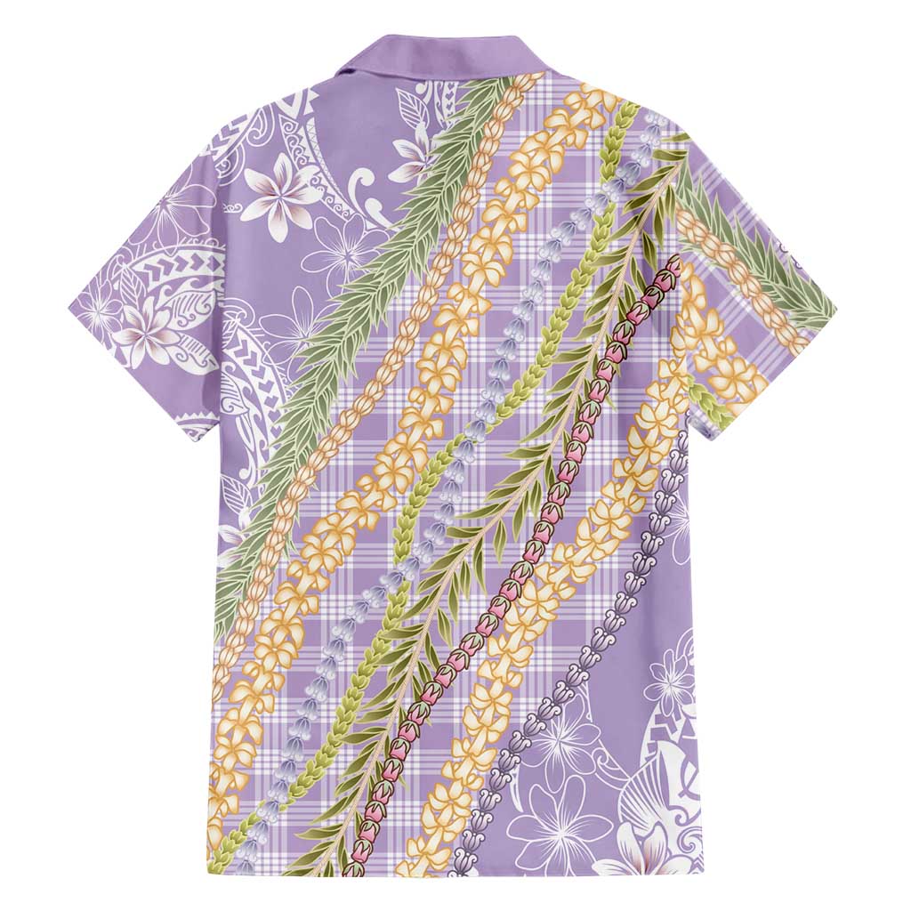 Purple Palaka Hawaii Leis Family Matching Tank Maxi Dress and Hawaiian Shirt Hawaiian-plaid Elegant Tropical Vibes LT14 - Polynesian Pride