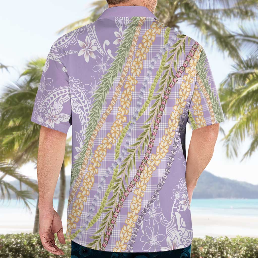 Purple Palaka Hawaii Leis Hawaiian Shirt Hawaiian-plaid Elegant Tropical Vibes - Polynesian Pride