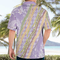 Purple Palaka Hawaii Leis Hawaiian Shirt Hawaiian-plaid Elegant Tropical Vibes - Polynesian Pride