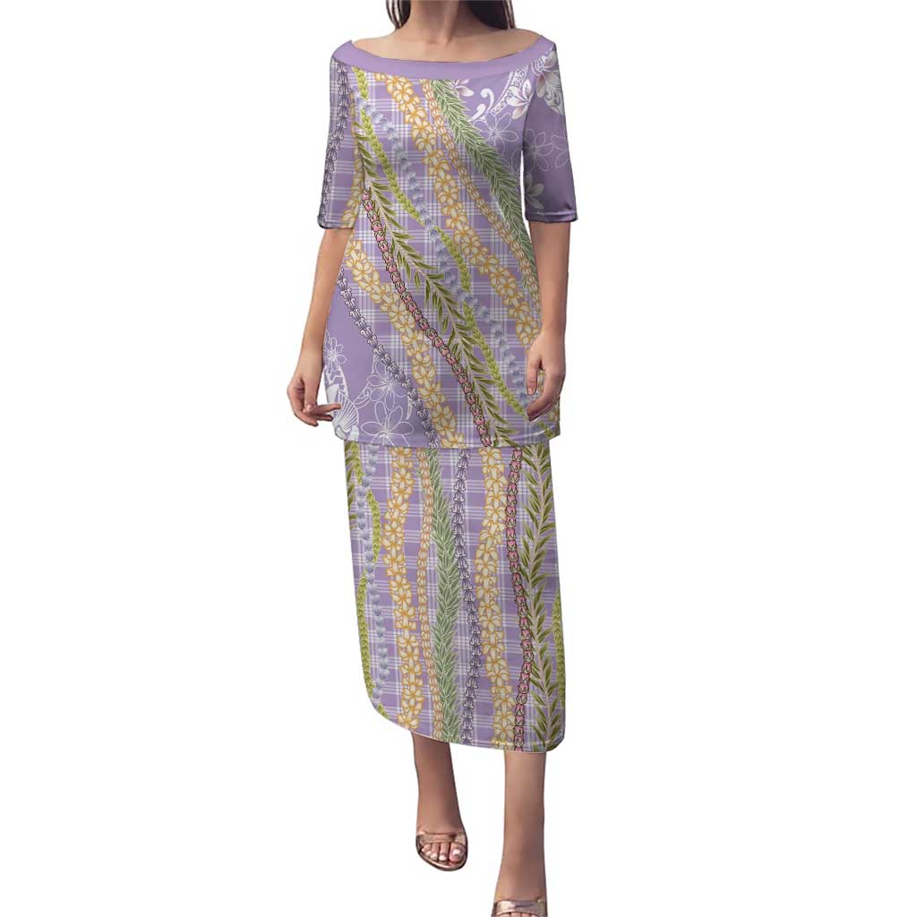 Purple Palaka Hawaii Leis Puletasi Hawaiian-plaid Elegant Tropical Vibes - Polynesian Pride
