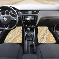 Yellow Palaka Hawaii Leis Car Mats Hawaiian-plaid Elegant Tropical Vibes - Polynesian Pride