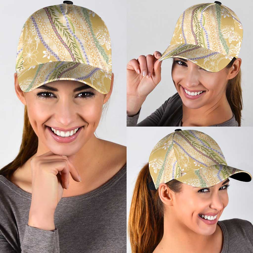 Yellow Palaka Hawaii Leis Classic Cap Hawaiian-plaid Elegant Tropical Vibes - Polynesian Pride