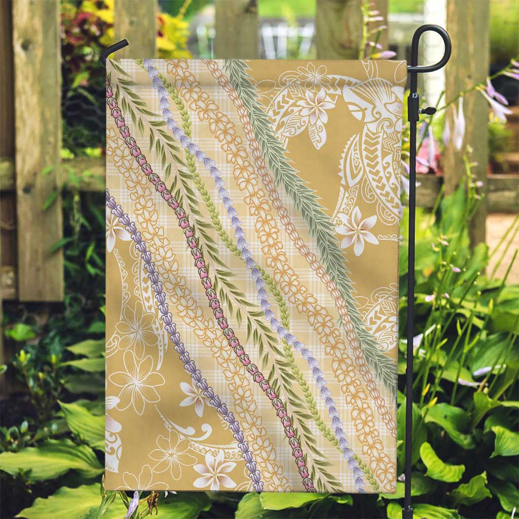 Yellow Palaka Hawaii Leis Garden Flag Hawaiian-plaid Elegant Tropical Vibes LT14 Garden Flag Yellow - Polynesian Pride