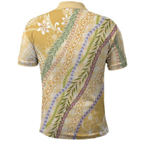 Yellow Palaka Hawaii Leis Polo Shirt Hawaiian-plaid Elegant Tropical Vibes - Polynesian Pride
