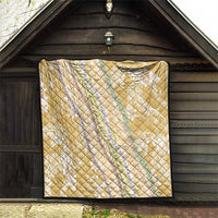 Yellow Palaka Hawaii Leis Quilt Hawaiian-plaid Elegant Tropical Vibes - Polynesian Pride