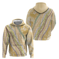 Yellow Palaka Hawaii Leis Zip Hoodie Hawaiian-plaid Elegant Tropical Vibes - Polynesian Pride