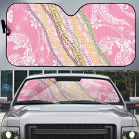 Pink Palaka Hawaii Leis Auto Sun Shade Hawaiian-plaid Elegant Tropical Vibes LT14 Pink - Polynesian Pride