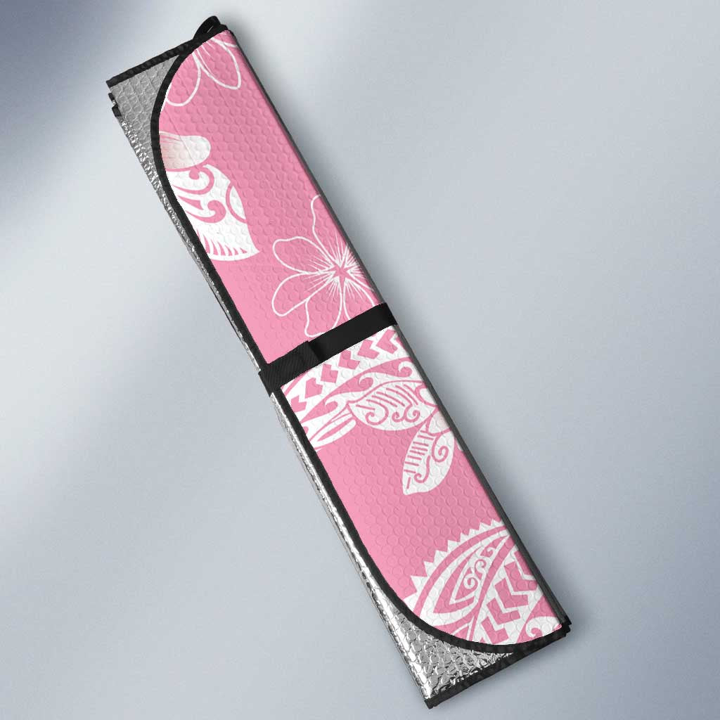 Pink Palaka Hawaii Leis Auto Sun Shade Hawaiian-plaid Elegant Tropical Vibes LT14 - Polynesian Pride