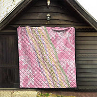 Pink Palaka Hawaii Leis Quilt Hawaiian-plaid Elegant Tropical Vibes - Polynesian Pride