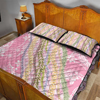 Pink Palaka Hawaii Leis Quilt Bed Set Hawaiian-plaid Elegant Tropical Vibes LT14 - Polynesian Pride