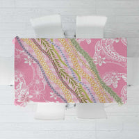 Pink Palaka Hawaii Leis Tablecloth Hawaiian-plaid Elegant Tropical Vibes - Polynesian Pride