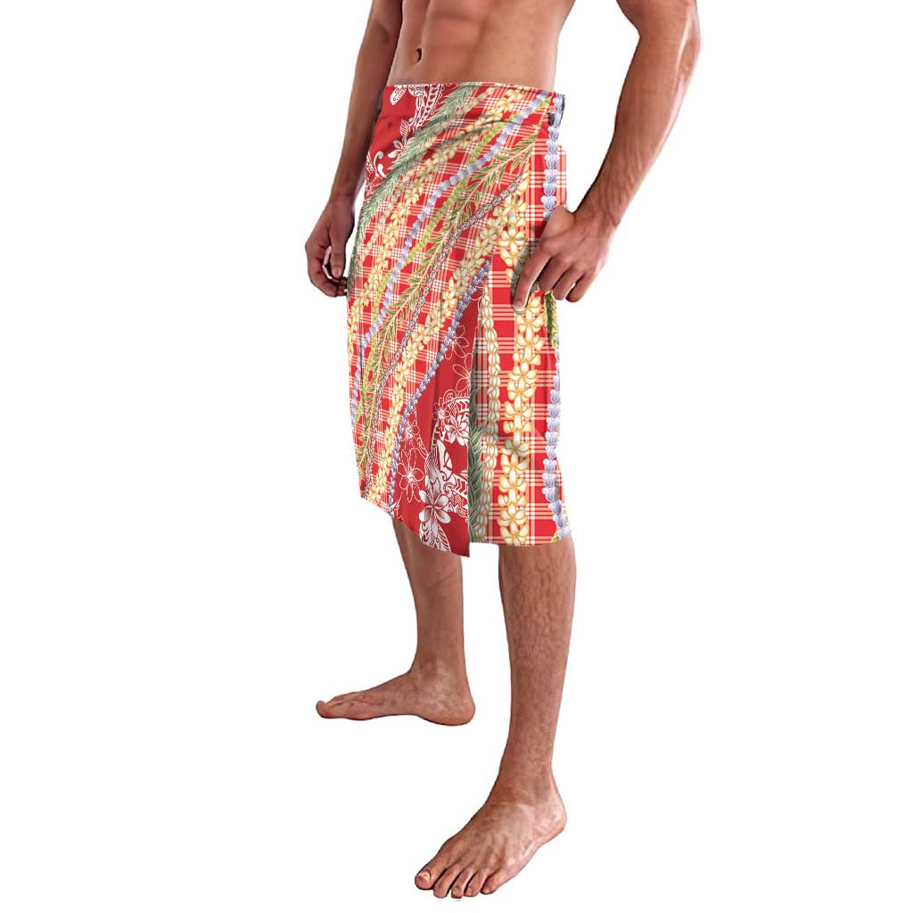 Red Palaka Hawaii Leis Lavalava Hawaiian-plaid Elegant Tropical Vibes - Polynesian Pride