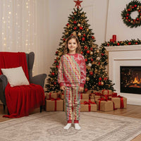 Red Palaka Hawaii Leis Christmas Pajama Set Hawaiian-plaid Elegant Tropical Vibes - Polynesian Pride