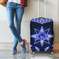 Tonga Tupou College And Queen Salote College Luggage Cover Tongan Ngatu Pattern LT14 - Polynesian Pride