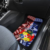 Personalised Tupou College And Kolisi Tonga Atele Car Mats Tongan Ngatu Pattern LT14 - Polynesian Pride
