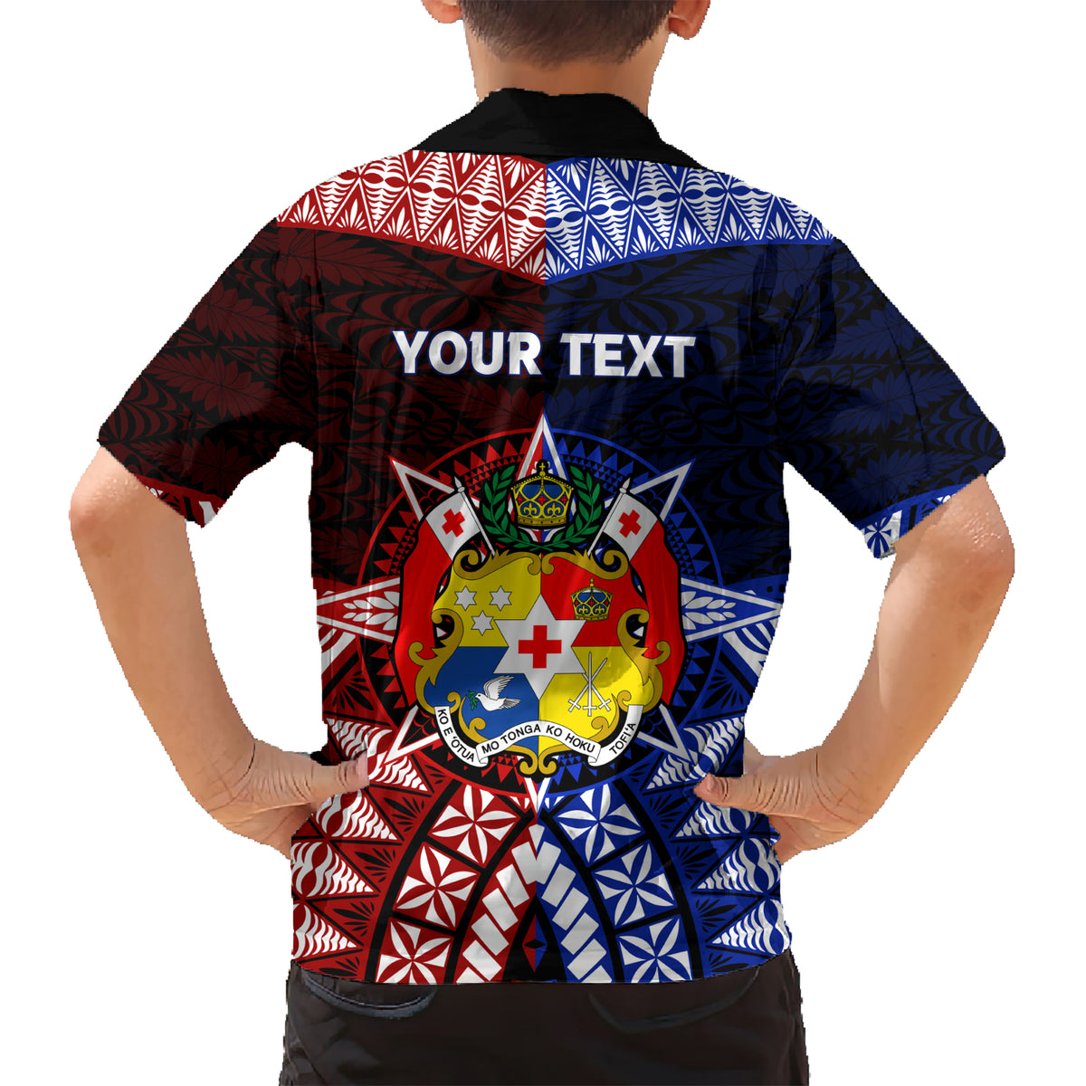 Personalised Tupou College And Kolisi Tonga Atele Kid Hawaiian Shirt Tongan Ngatu Pattern LT14 - Polynesian Pride