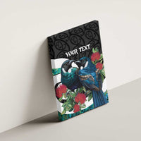 Personalised Valentine's Day New Zealand Canvas Wall Art Tui Bird Couple Kowhaiwhai Mix Pohutukawa LT14 - Polynesian Pride