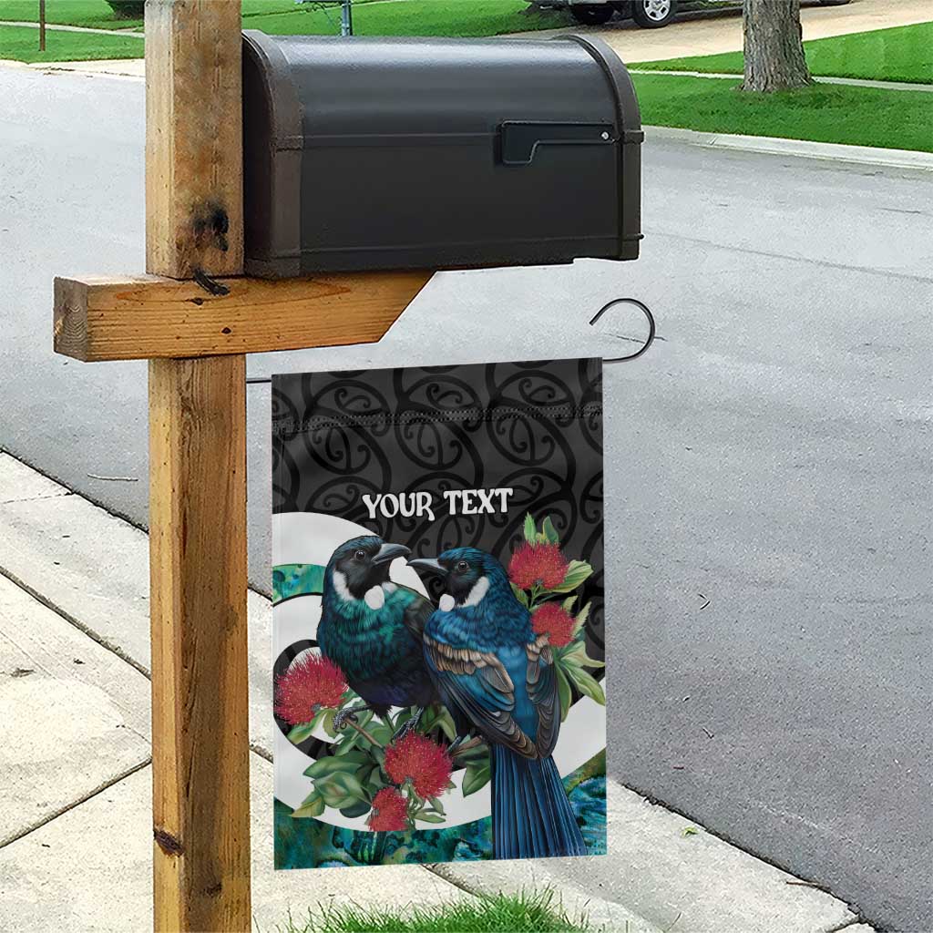 Personalised Valentine's Day New Zealand Garden Flag Tui Bird Couple Kowhaiwhai Mix Pohutukawa LT14 - Polynesian Pride