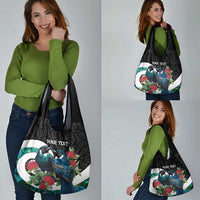 Personalised Valentine's Day New Zealand Grocery Bag Tui Bird Couple Kowhaiwhai Mix Pohutukawa LT14 - Polynesian Pride