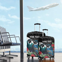 Personalised Valentine's Day New Zealand Luggage Cover Tui Bird Couple Kowhaiwhai Mix Pohutukawa LT14 - Polynesian Pride