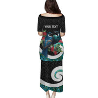 Personalised Valentine's Day New Zealand Puletasi Tui Bird Couple Kowhaiwhai Mix Pohutukawa LT14 - Polynesian Pride