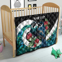 Personalised Valentine's Day New Zealand Quilt Tui Bird Couple Kowhaiwhai Mix Pohutukawa LT14 - Polynesian Pride