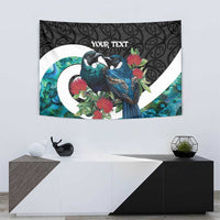Personalised Valentine's Day New Zealand Tapestry Tui Bird Couple Kowhaiwhai Mix Pohutukawa LT14 - Polynesian Pride