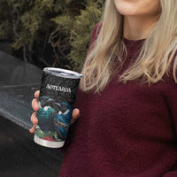 Personalised Valentine's Day New Zealand Tumbler Cup Tui Bird Couple Kowhaiwhai Mix Pohutukawa LT14 - Polynesian Pride