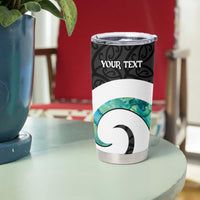 Personalised Valentine's Day New Zealand Tumbler Cup Tui Bird Couple Kowhaiwhai Mix Pohutukawa LT14 - Polynesian Pride