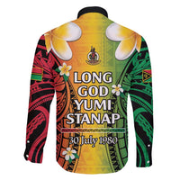 Vanuatu Independence Day Family Matching Puletasi and Hawaiian Shirt Long God Yumi Stanap Happy 45th Anniversary LT14