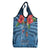 Fiji Day Grocery Bag Happy 54 Years Of Independence Tapa Pattern Blue