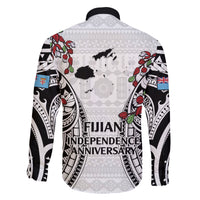 Fiji Day Family Matching Puletasi and Hawaiian Shirt Happy 54 Years Of Independence Tapa Pattern White