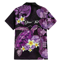 Personalised Aloha Hawaii Kauai Island Family Matching Short Sleeve Bodycon Dress and Hawaiian Shirt Garden Isle Map Sea Turtle Plumeria LT14 - Polynesian Pride