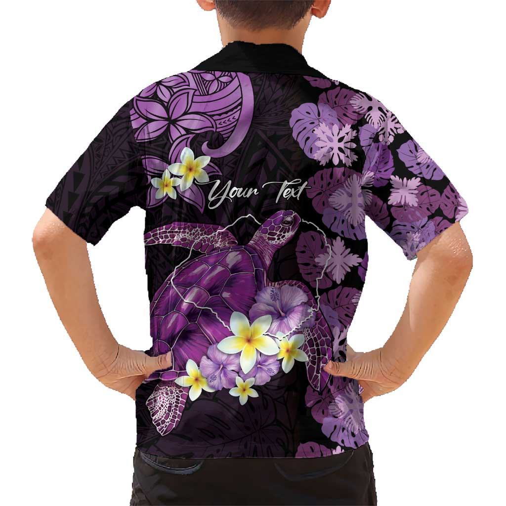 Personalised Aloha Hawaii Kauai Island Hawaiian Shirt Garden Isle Map Sea Turtle Plumeria