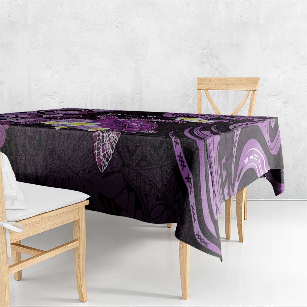 Personalised Aloha Hawaii Kauai Island Tablecloth Garden Isle Map Sea Turtle Plumeria