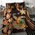 Personalised Aloha Hawaii Lanai Island Bedding Set Pineapple Isle Map Sea Turtle Plumeria