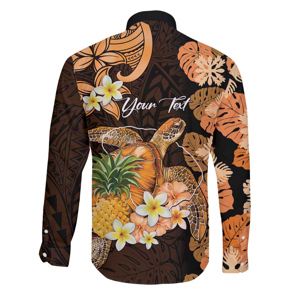 Personalised Aloha Hawaii Lanai Island Family Matching Puletasi and Hawaiian Shirt Pineapple Isle Map Sea Turtle Plumeria LT14 - Polynesian Pride