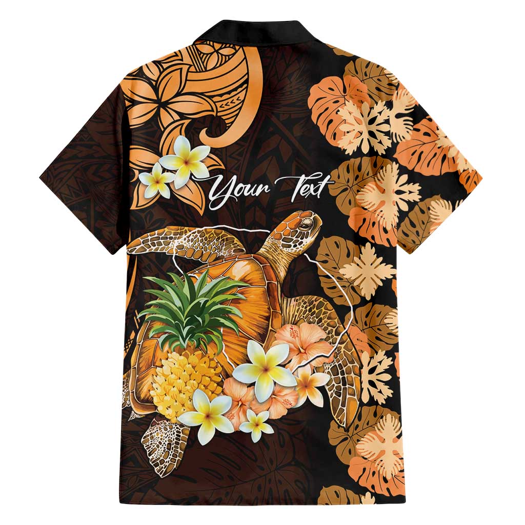 Personalised Aloha Hawaii Lanai Island Family Matching Short Sleeve Bodycon Dress and Hawaiian Shirt Pineapple Isle Map Sea Turtle Plumeria LT14 - Polynesian Pride