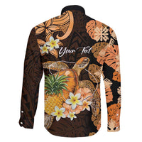 Personalised Aloha Hawaii Lanai Island Family Matching Tank Maxi Dress and Hawaiian Shirt Pineapple Isle Map Sea Turtle Plumeria LT14 - Polynesian Pride
